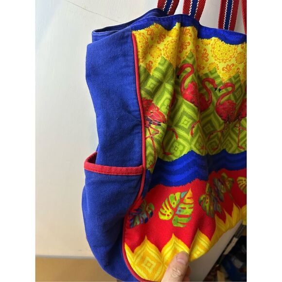 Paul Brent flamingo tote21"x15" zipper - Picture 4 of 8